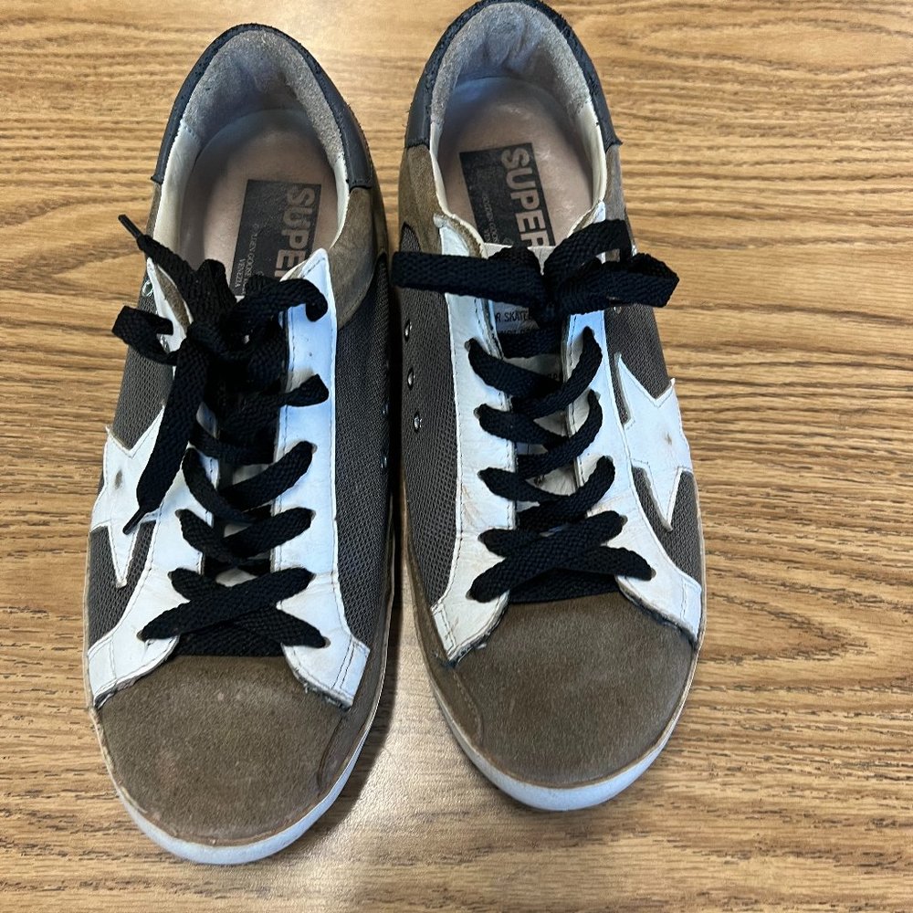 Golden Goose Black and White Athletic Shoes